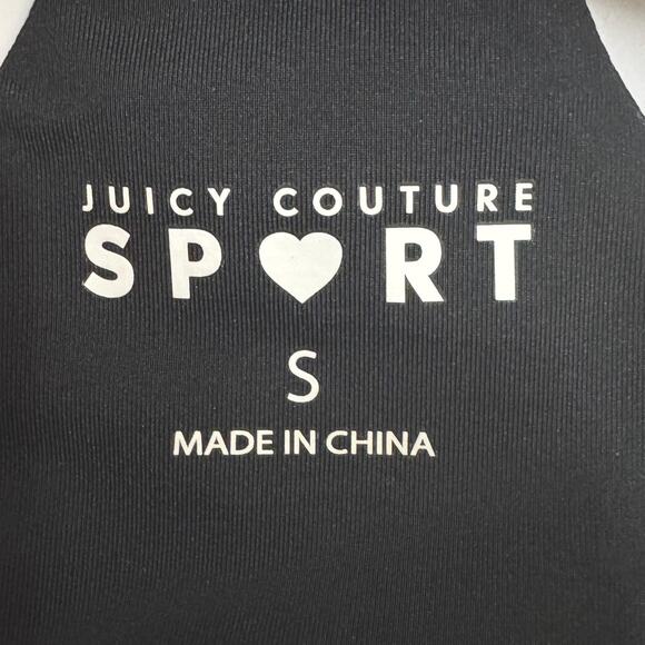 Juicy Couture Spelled Out SIZE S Black Sports Racerback Cross Back Gym Workout - Picture 3 of 6